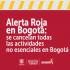 Alerta en Bogotá