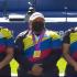 Equipo de Colombia que obtuvo la medalla de oro en arco compuesto en el Mundial de Arquería en Estados Unidos. Aparecen (izq. a der.) Sara López, Alejandra Usquiano y Nora Valdez, esta última del #EquipoBogotá. FOTO Fedearco.